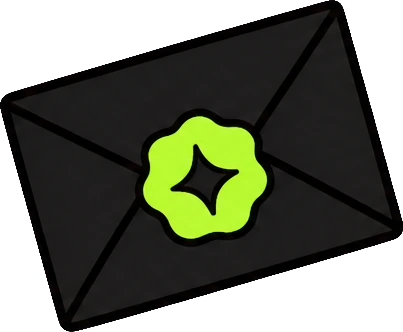 A sealed black envelope